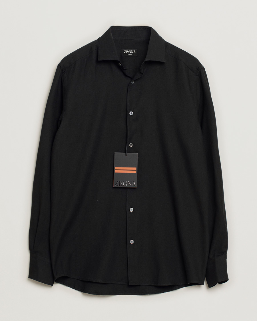 Hombres | Camisas | Pre-owned | Zegna Cotton/Cashmere Casual Shirt Black