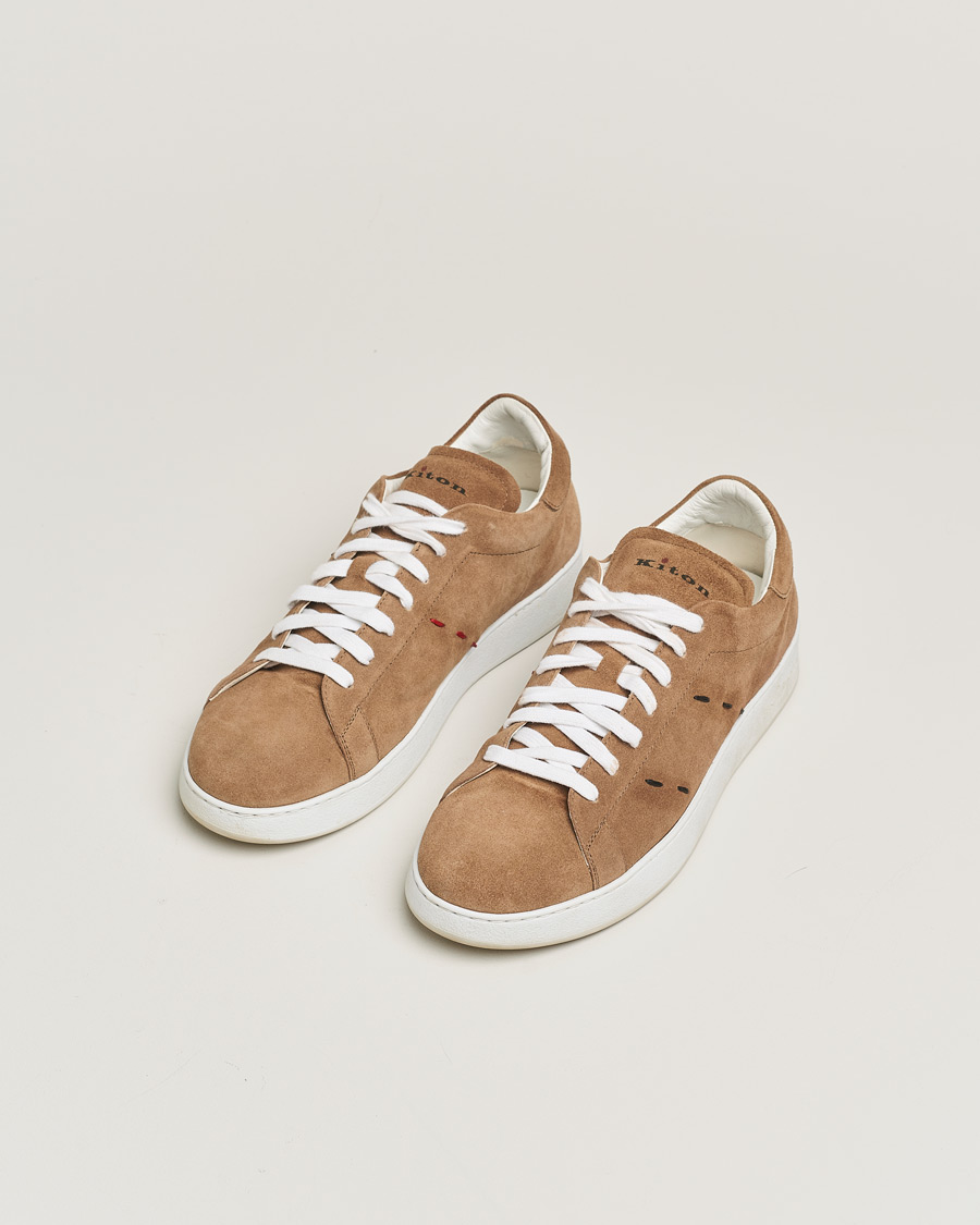 Hombres | Kiton Plain Sneakers Dark Brown Suede | Pre-owned | Kiton Plain Sneakers Dark Brown Suede