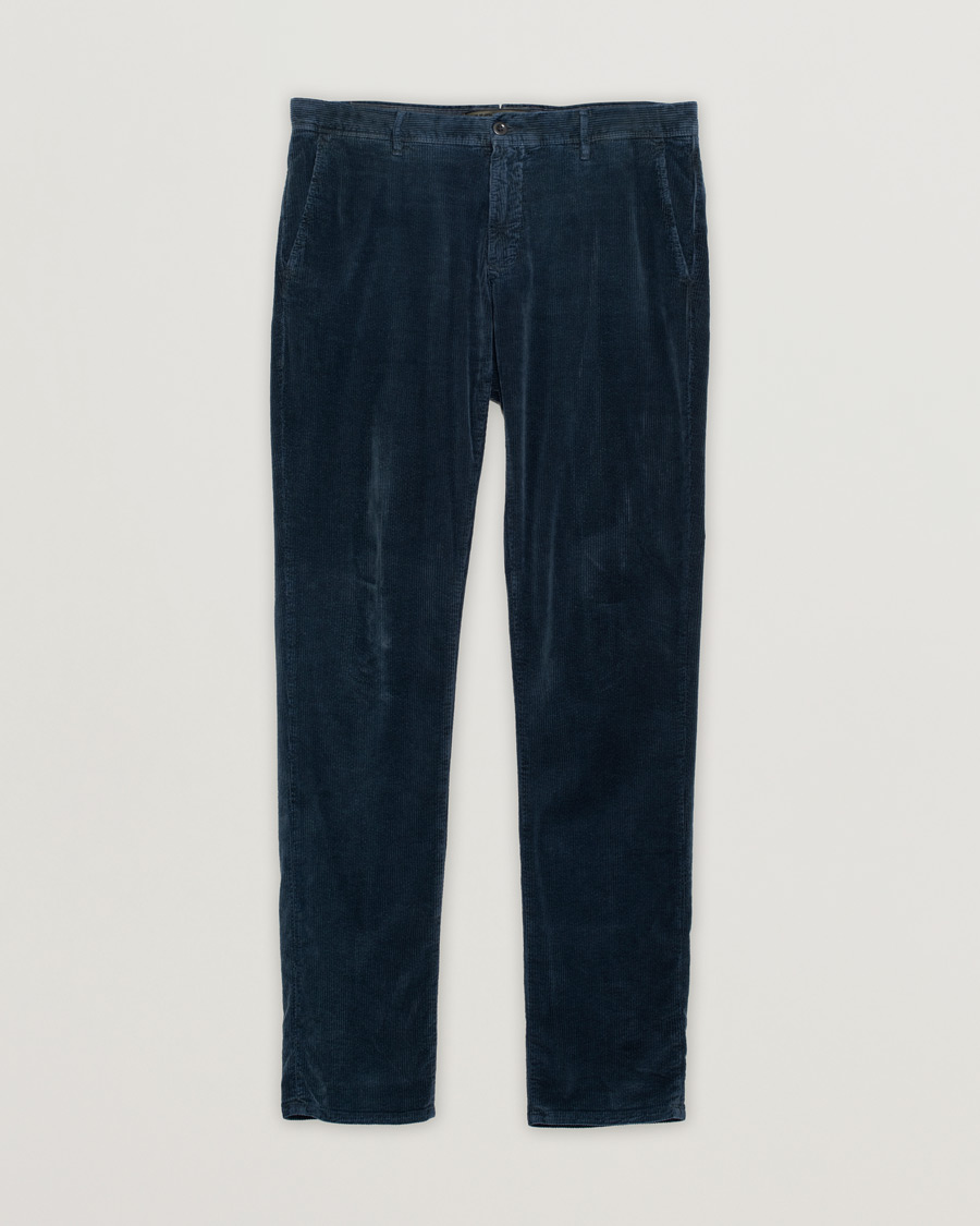 Hombres | Pantalones | Pre-owned | Incotex Slim Fit Leisure Cord Slacks Navy