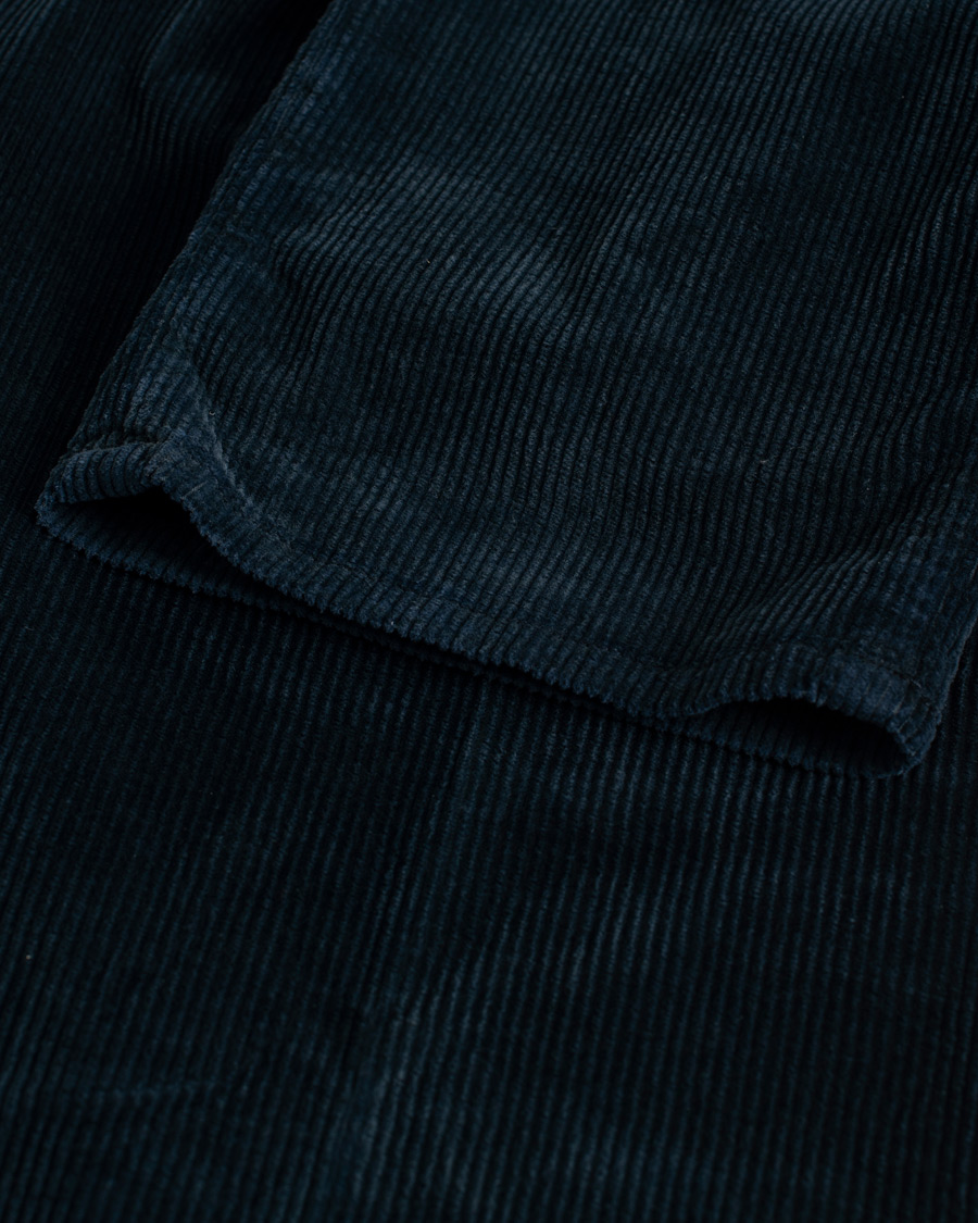 Hombres | Pantalones | Pre-owned | Incotex Slim Fit Leisure Cord Slacks Navy