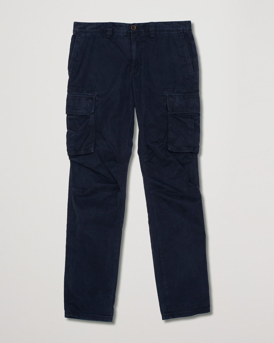 Hombres | Pantalones | Pre-owned | Incotex Slim Fit Cargo Pants Navy W34