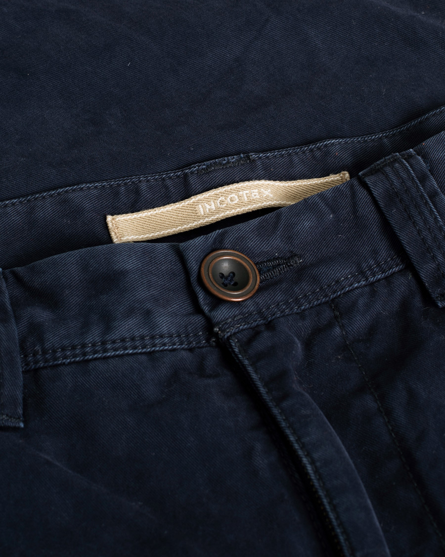 Hombres | Pantalones | Pre-owned | Incotex Slim Fit Cargo Pants Navy W34