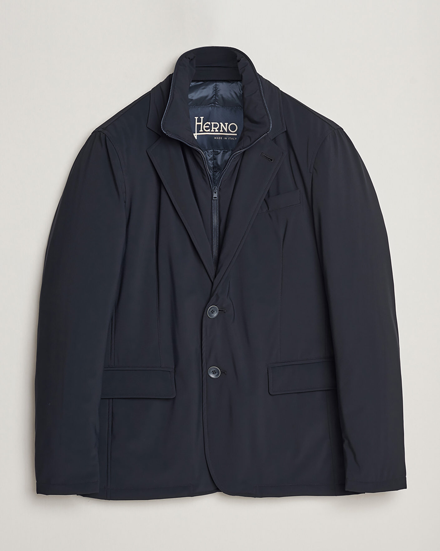 Hombres | Pre-owned Chaquetas | Pre-owned | Herno Nylon City Blazer Navy 50