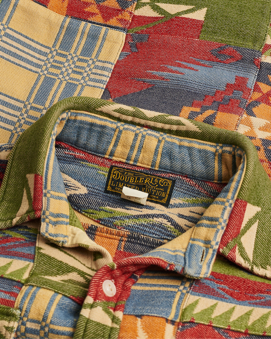 Hombres | Camisas | Pre-owned | RRL Matlock Patchwork Workshirt Red/Multi M