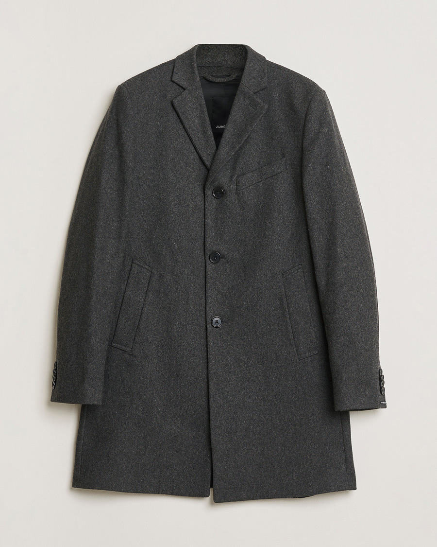 Hombres | Pre-owned Chaquetas | Pre-owned | J.Lindeberg Wool Coat Grey 50