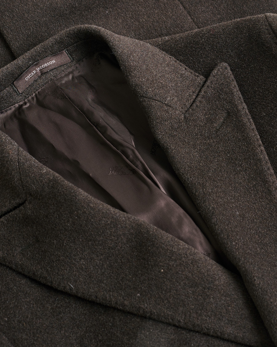 Hombres | Pre-owned Chaquetas | Pre-owned | Oscar Jacobson Sebastian Wool/Cashmere Double Breasted Coat Brown 48