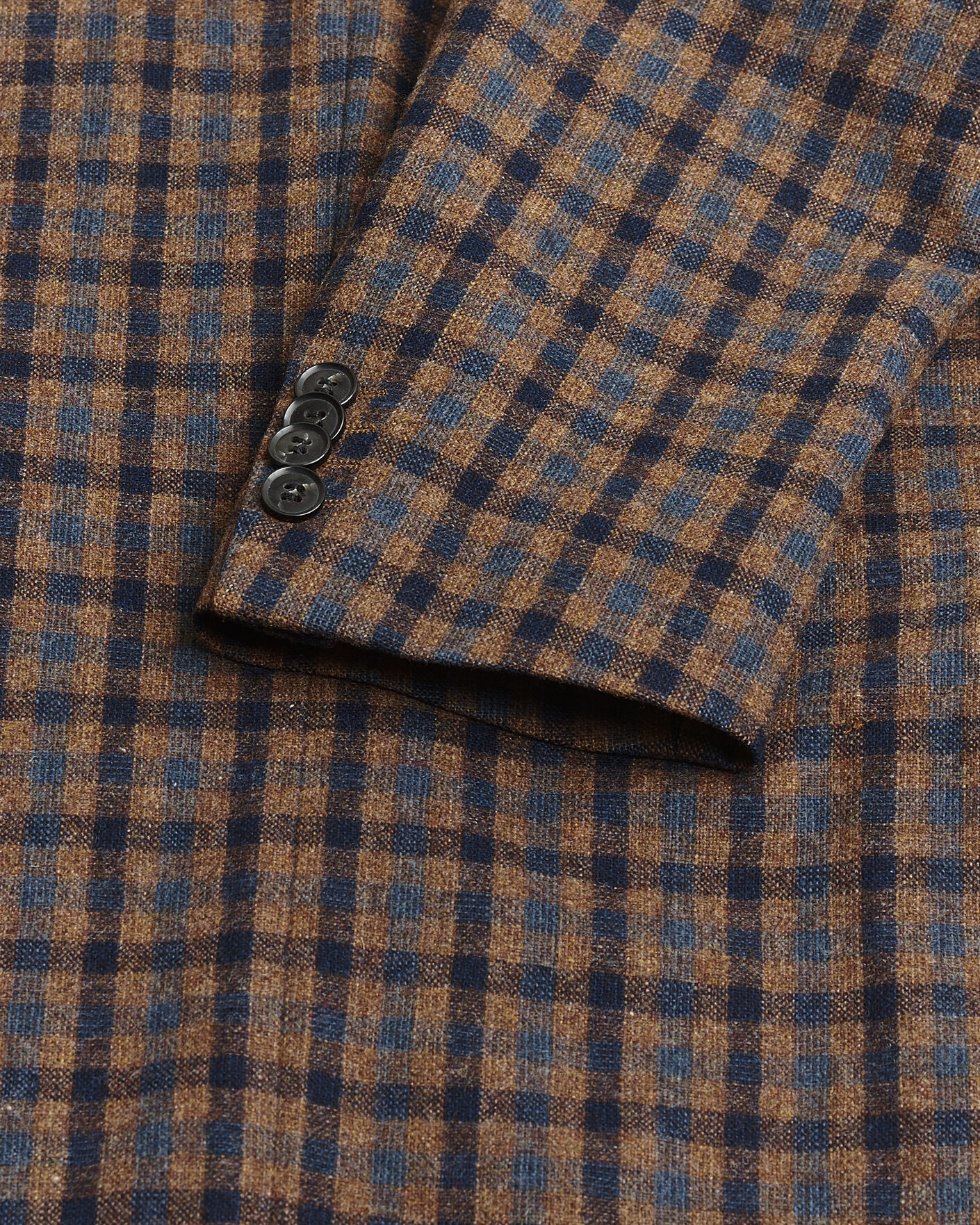 Hombres | Pre-owned Blazers | Pre-owned | Oscar Jacobson Egel Checked Wool Blazer Brown 50
