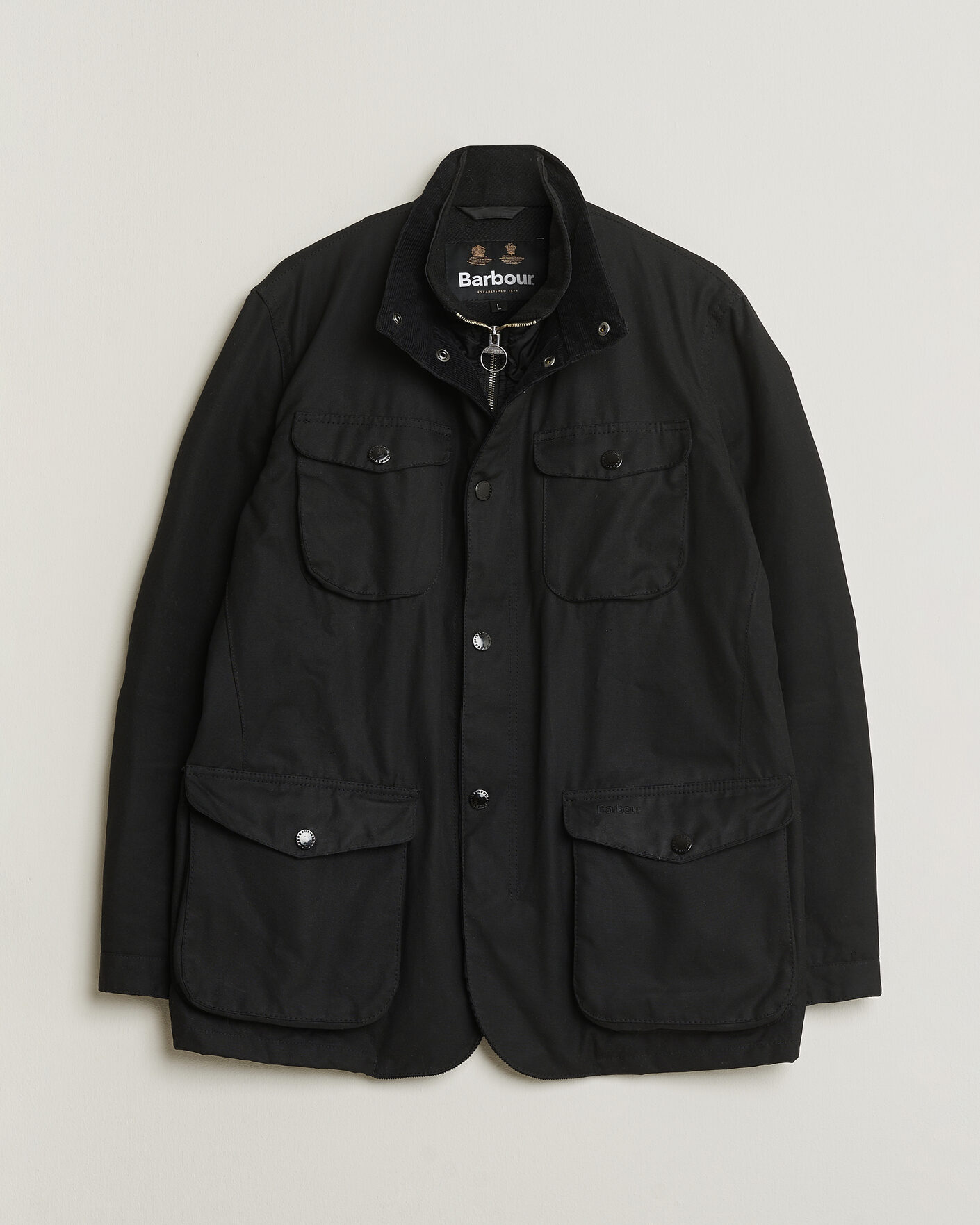 Hombres | Pre-owned Chaquetas | Pre-owned | Barbour Lifestyle Ogston Waxed Jacket Black L