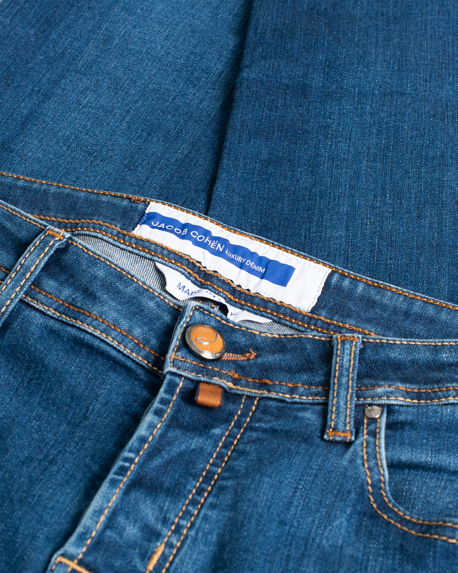 Hombres | Vaqueros | Pre-owned | Jacob Cohën Nick Slim Fit Stretch Jeans Mid Blue