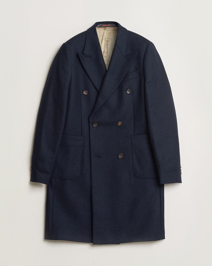 Hombres | Pre-owned Chaquetas | Pre-owned | Morris Double Breasted Wool Coat Navy 48