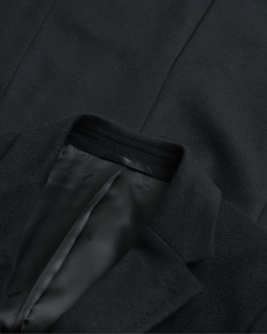 Hombres | Pre-owned Chaquetas | Pre-owned | HUGO Cashmere Coat Black 46