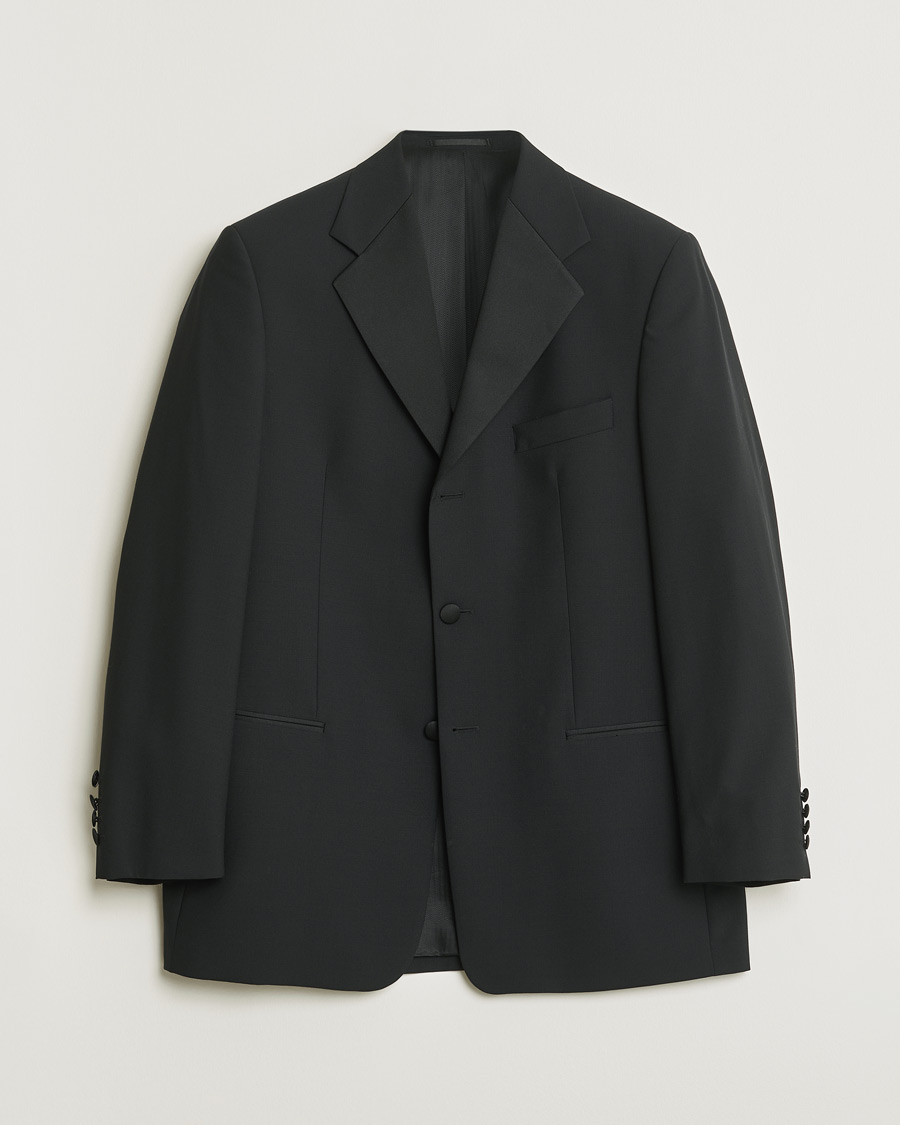 Hombres | Pre-owned Blazers | Pre-owned | Oscar Jacobson Vintage Tuxedo Blazer Black 50