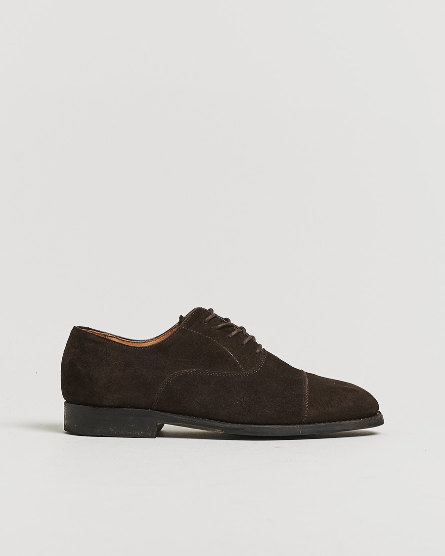 Hombres | Pre-owned Zapatos cosidos a mano | Pre-owned | Myrqvist Äppelviken Oxford Dark Brown Suede UK6 - EU40
