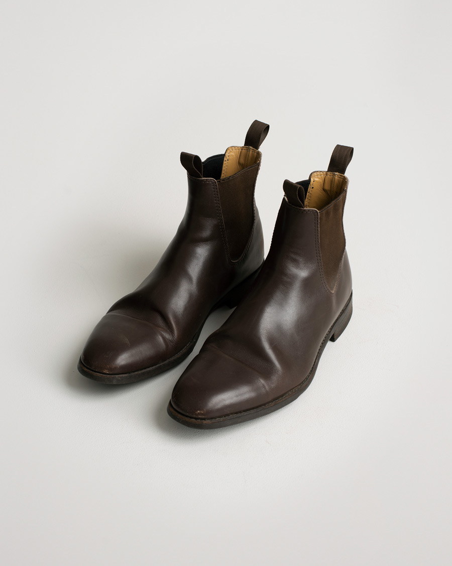 Hombres | Myrqvist Granhult Chelsea Boot Dark Brown Calf UK9,5 - EU43 | Pre-owned | Myrqvist Granhult Chelsea Boot Dark Brown Calf UK9,5 - EU43