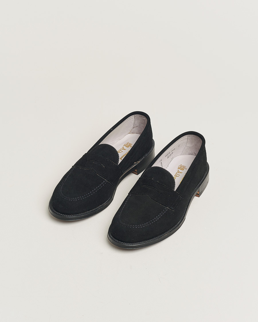 Hombres | Alden 5737F Penny Loafer Black Suede US7,5 - EU41 | Pre-owned | Alden 5737F Penny Loafer Black Suede US7,5 - EU41