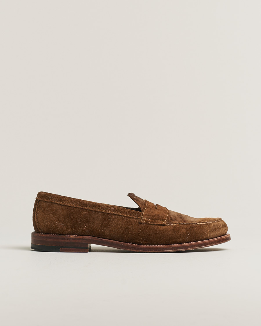 Hombres | Alden 6243F Unlined Leisure Handsewn Penny Loafer Suede US8 - EU41,5 | Pre-owned | Alden 6243F Unlined Leisure Handsewn Penny Loafer Suede US8 - EU41,5