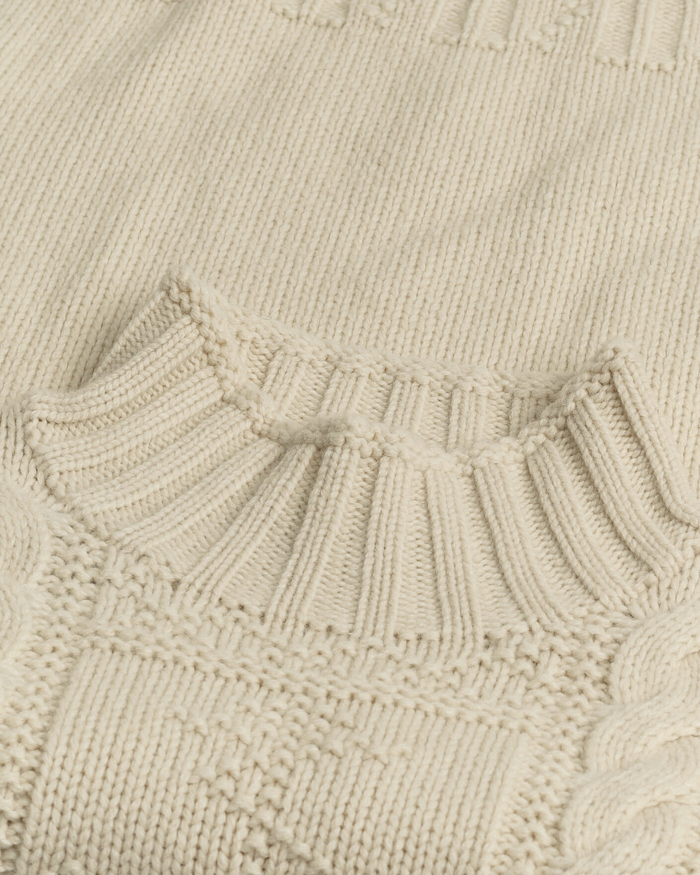 Hombres | Pre-owned Jerséis | Pre-owned | Polo Ralph Lauren Wool Knitted Aran Rollneck Cream M