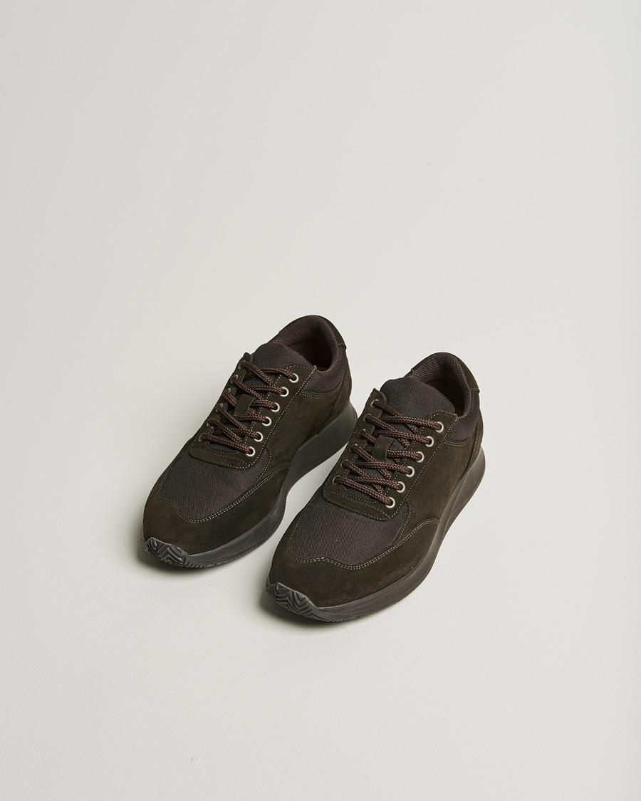 Hombres | Myrqvist Stensund Running Sneaker Brown Suede | Pre-owned | Myrqvist Stensund Running Sneaker Brown Suede