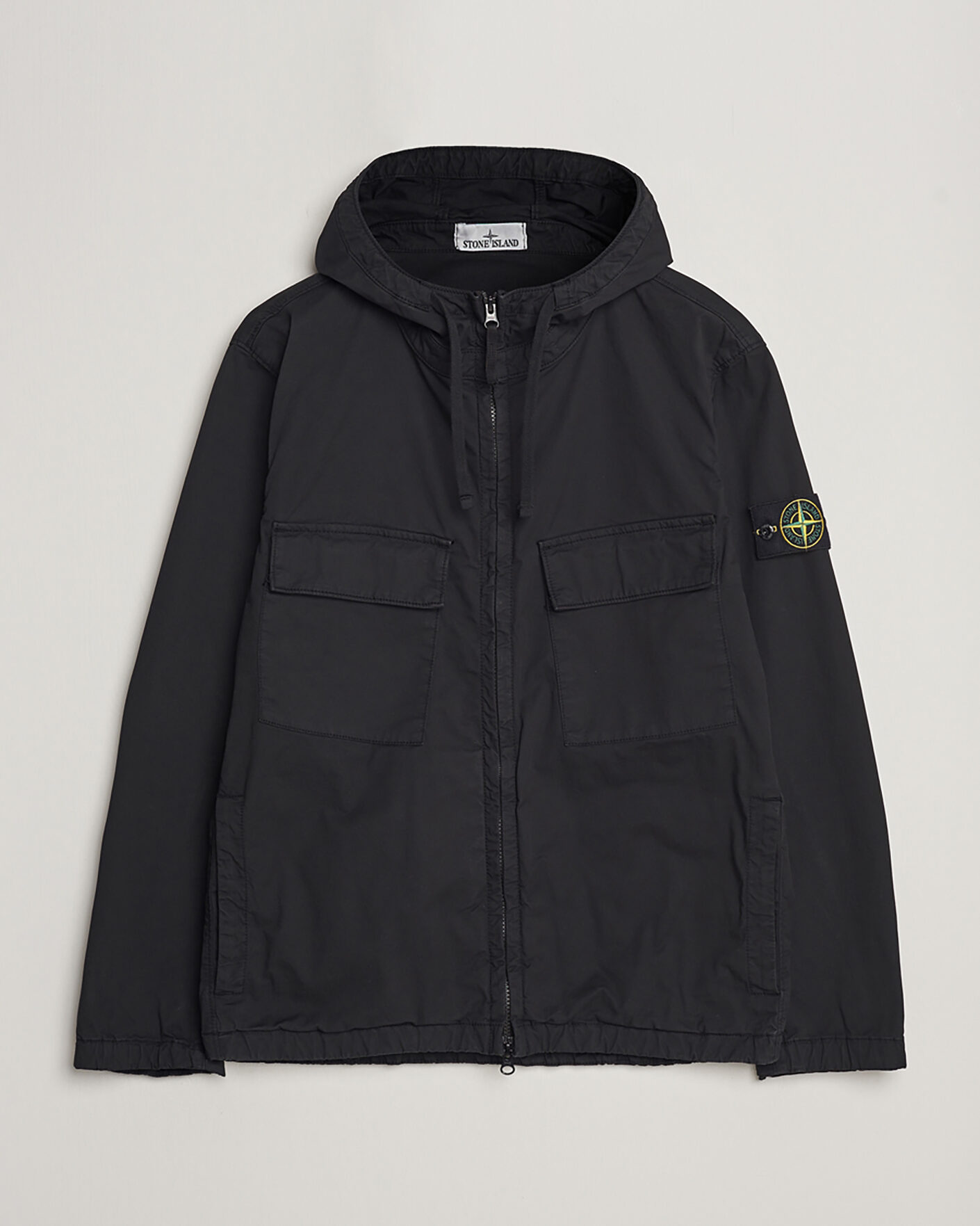 Hombres | Pre-owned Chaquetas | Pre-owned | Stone Island Supima Cotton Hooded Jacket Black XL