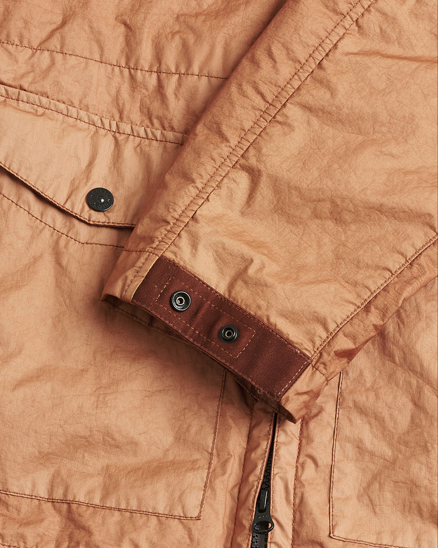 Hombres | Pre-owned Chaquetas | Pre-owned | Stone Island Membrana Hooded Jacket Rust M