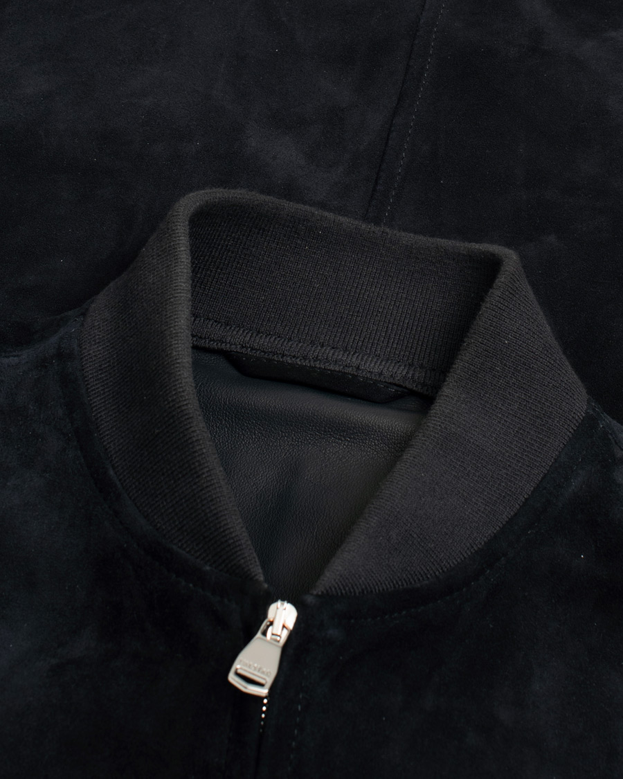 Hombres | Abrigos y chaquetas | Pre-owned | Valstar Zip Suede Jacket Navy