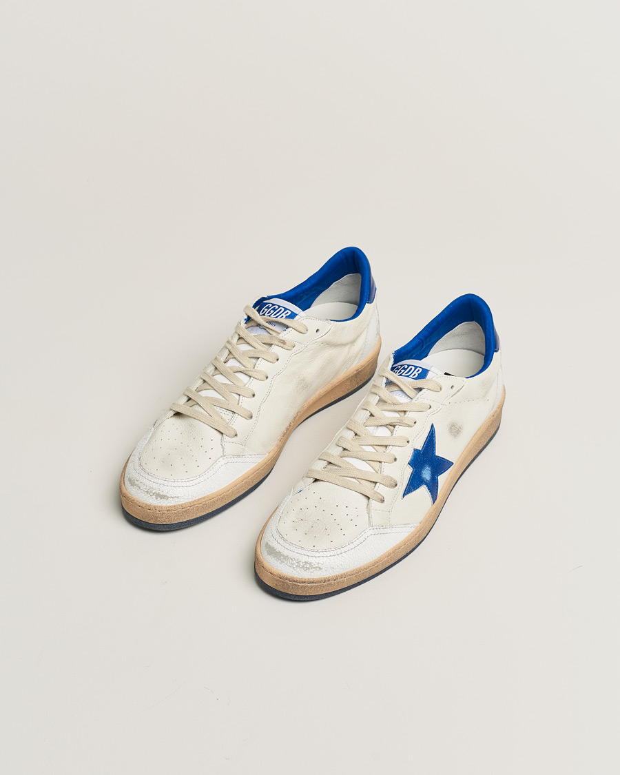 Hombres | Golden Goose Ball Star Sneakers White/Blue | Pre-owned | Golden Goose Ball Star Sneakers White/Blue