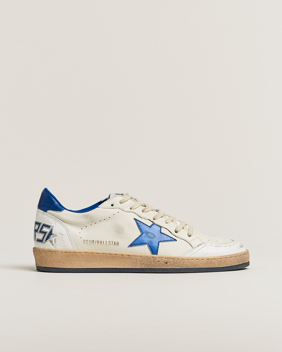Hombres | Golden Goose Ball Star Sneakers White/Blue | Pre-owned | Golden Goose Ball Star Sneakers White/Blue