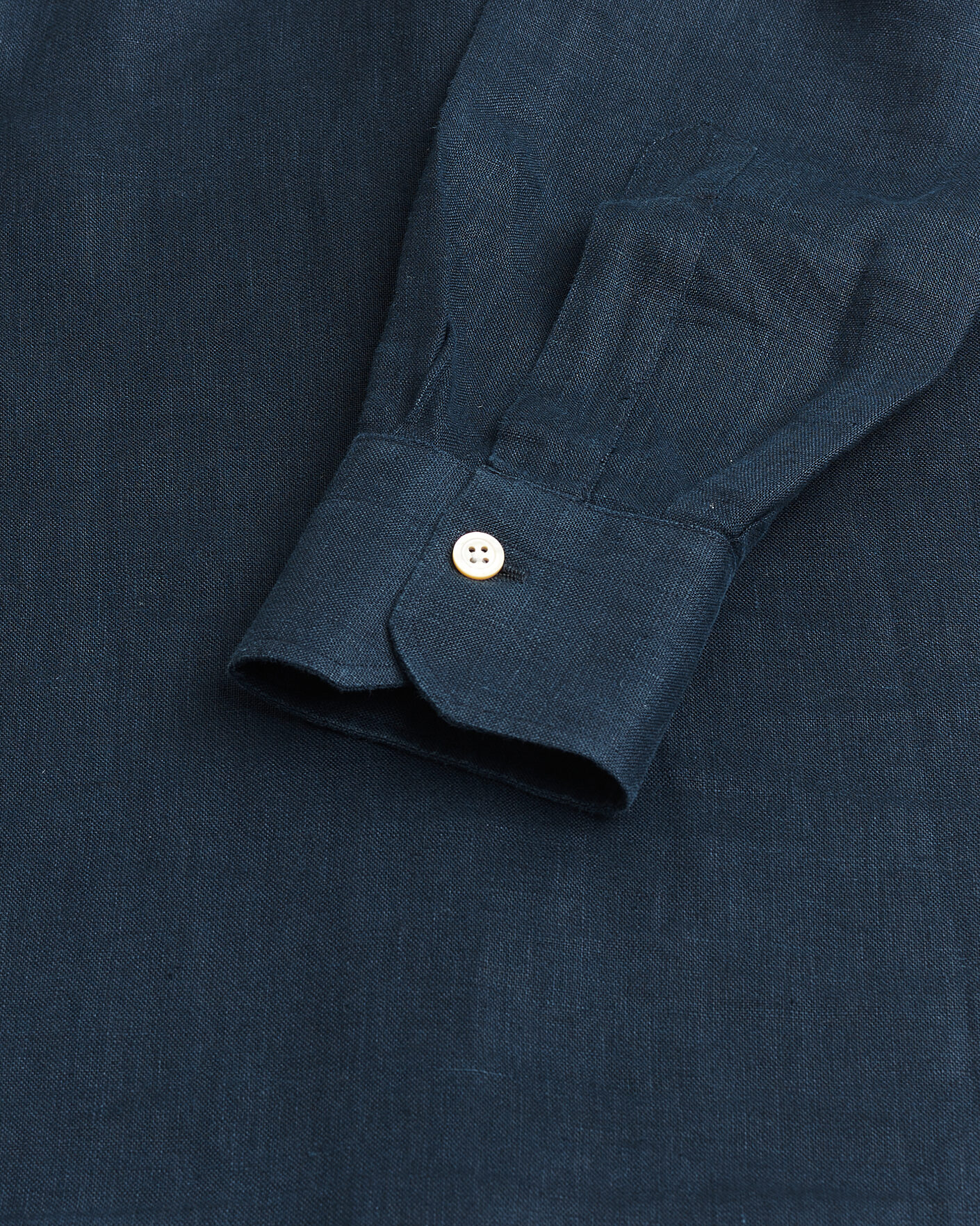 Hombres | Pre-owned Camisas | Pre-owned | Kiton Linen Sport Shirt Navy 38 - S