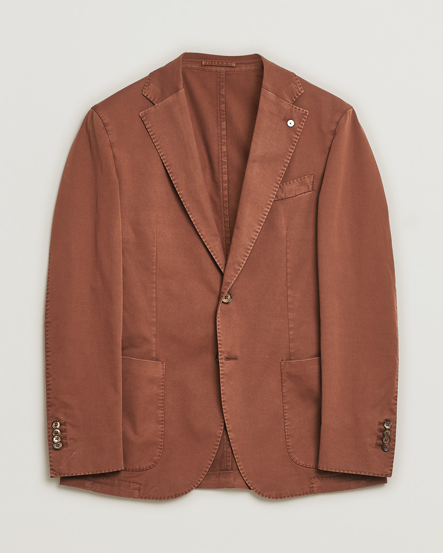 Hombres | Blazers | Pre-owned | L.B.M. 1911 Jack Regular Fit Cotton Stretch Blazer Brown