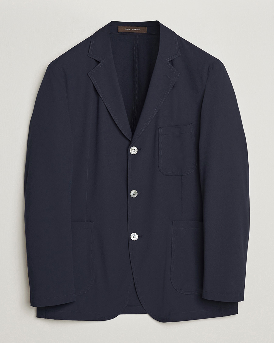 Hombres | Pre-owned Blazers | Pre-owned | Oscar Jacobson Faber Stretch Blazer Navy 46