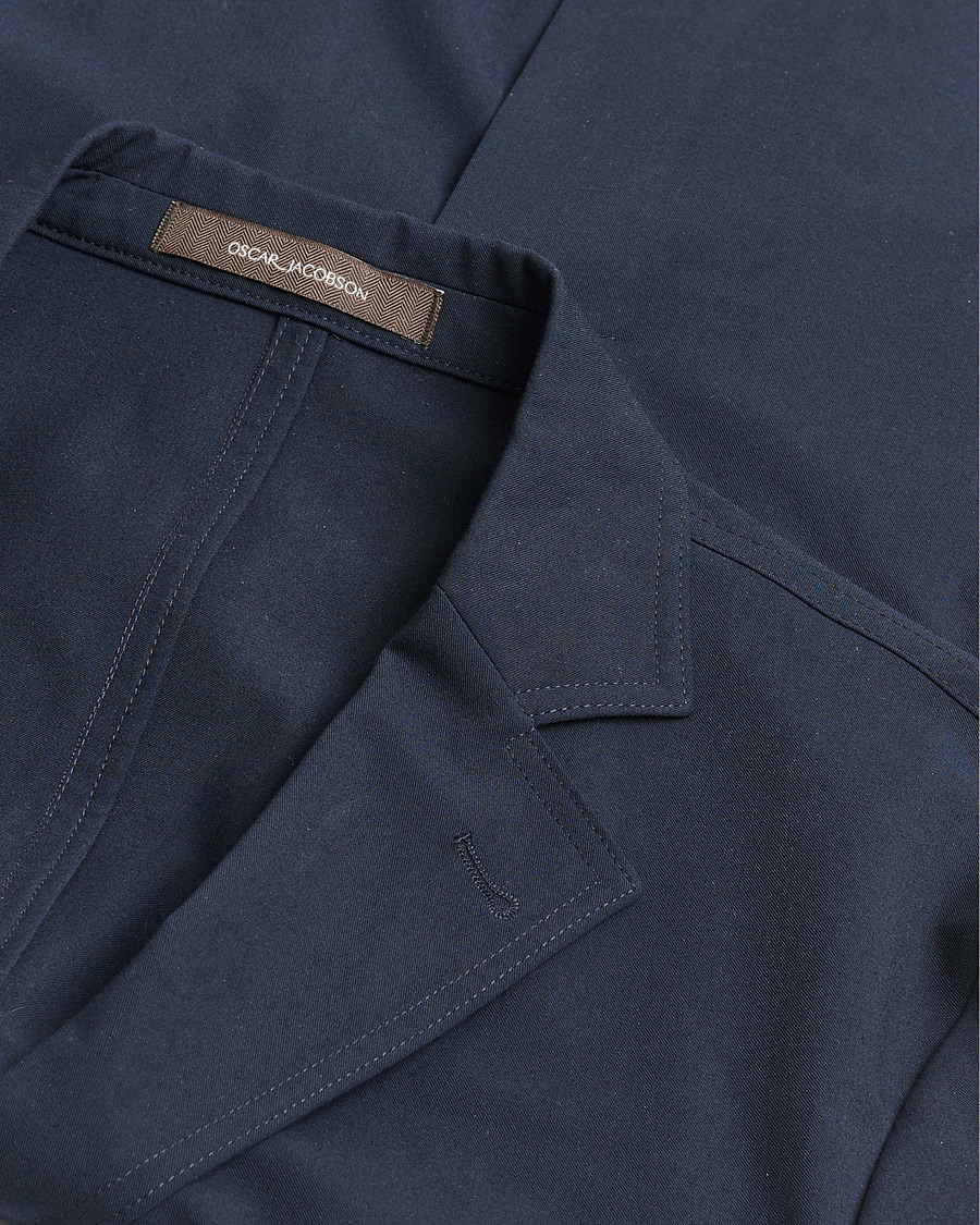 Hombres | Pre-owned Blazers | Pre-owned | Oscar Jacobson Faber Stretch Blazer Navy 46