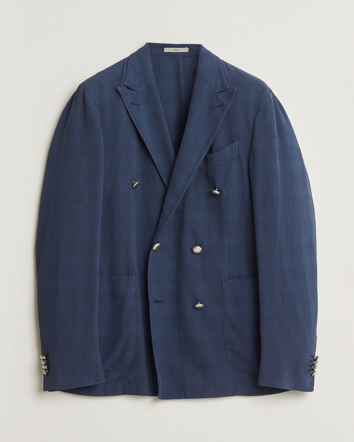 Hombres | Pre-owned Blazers | Pre-owned | Boglioli Coat Double Breasted Silk Blend Blazer Navy 50