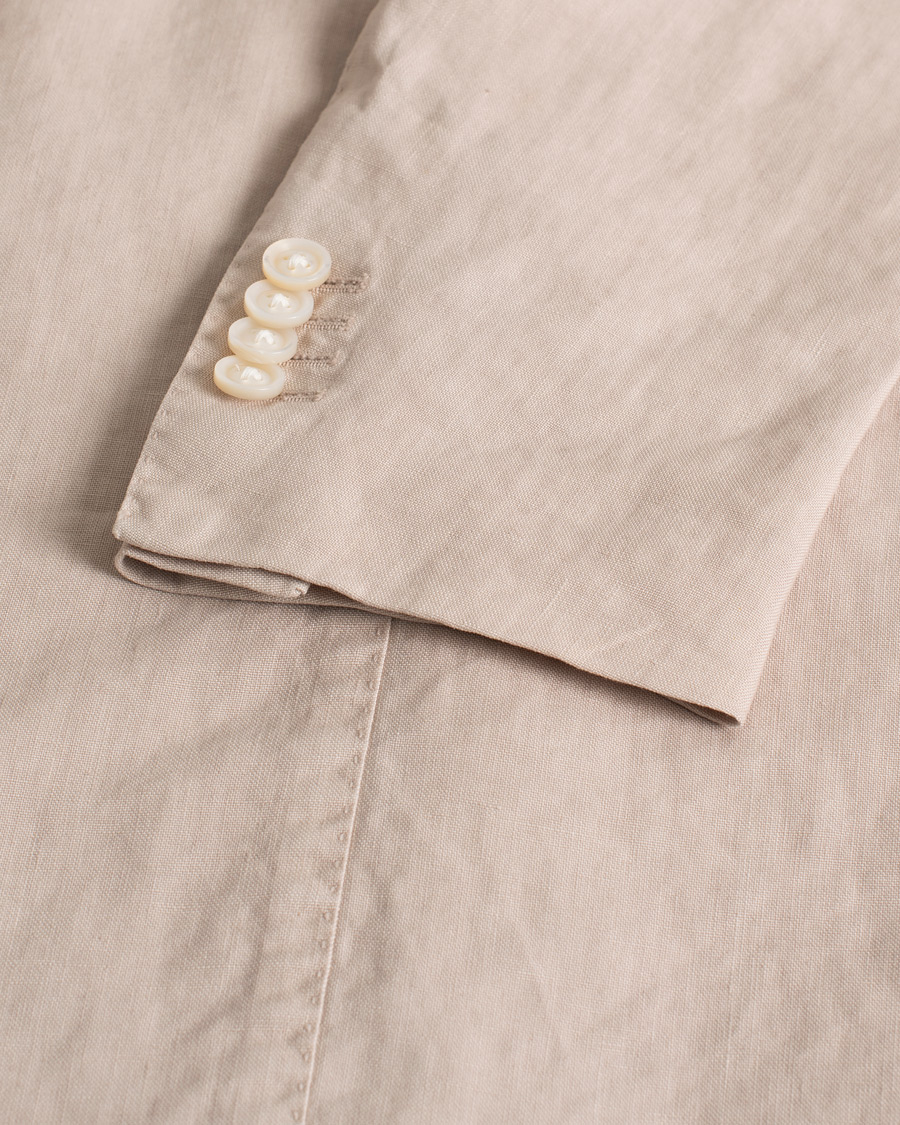 Hombres | Blazers | Pre-owned | Boglioli K Jacket Linen Blazer Light Beige
