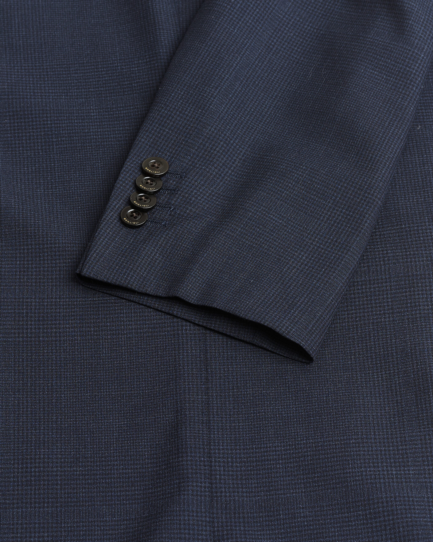 Hombres | Pre-owned Blazers | Pre-owned | Boglioli K Jacket Check Wool & Silk Blazer Navy 54