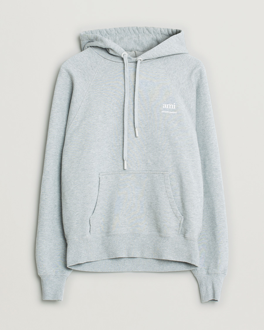 Hombres | Jerséis y prendas de punto | Pre-owned | AMI ami Logo Hoodie Heather Grey