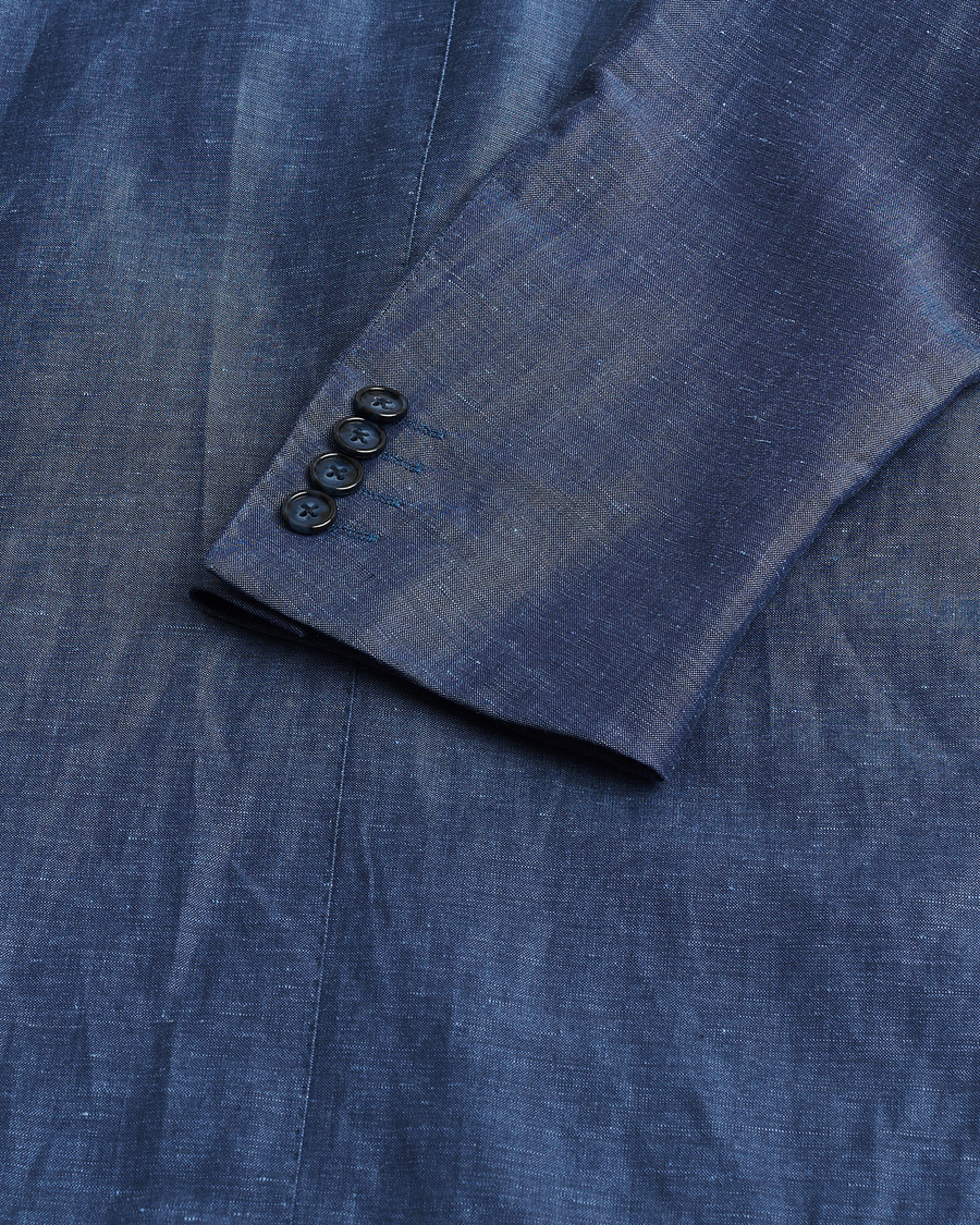 Hombres | Pre-owned Trajes | Pre-owned | Corneliani Linen/Wool Blend Suit Blue 52