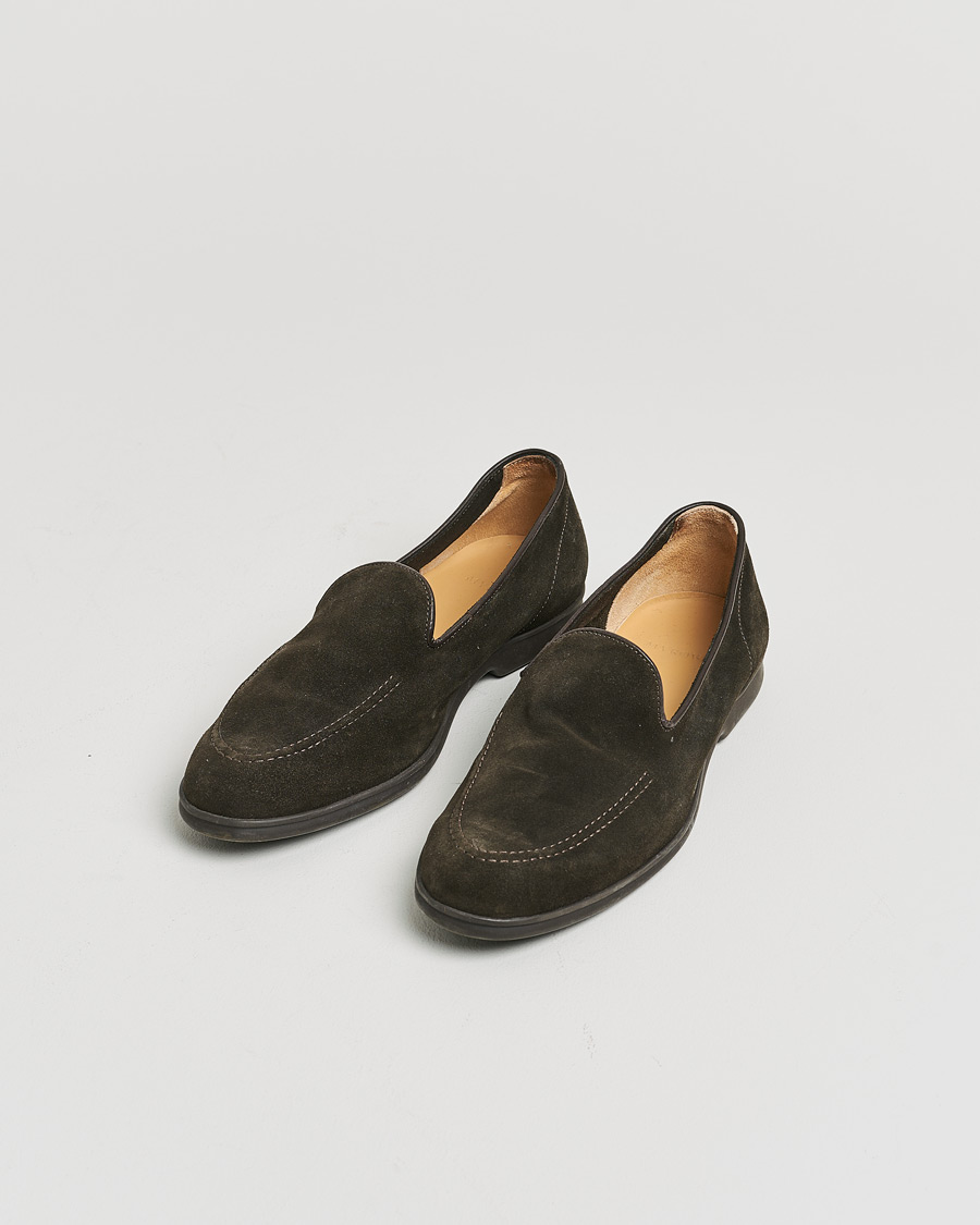 Hombres | Myrqvist Brannö Loafers Dark Brown Suede 41 | Pre-owned | Myrqvist Brannö Loafers Dark Brown Suede 41