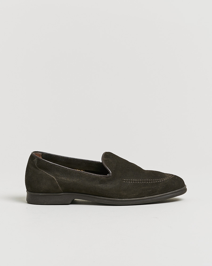 Hombres | Myrqvist Brannö Loafers Dark Brown Suede 41 | Pre-owned | Myrqvist Brannö Loafers Dark Brown Suede 41