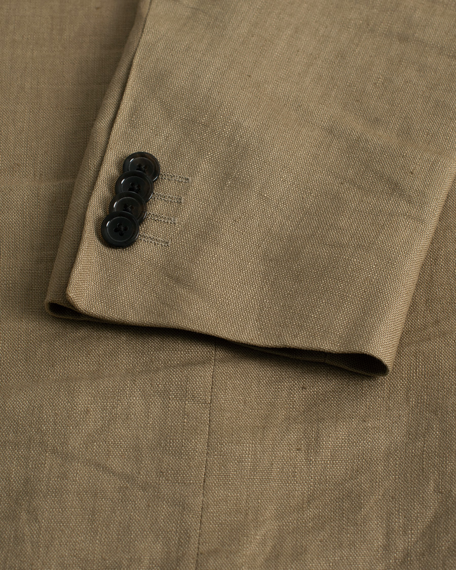 Hombres | Blazers | Pre-owned | GANT Tailored fit Linen Blazer Beige 52