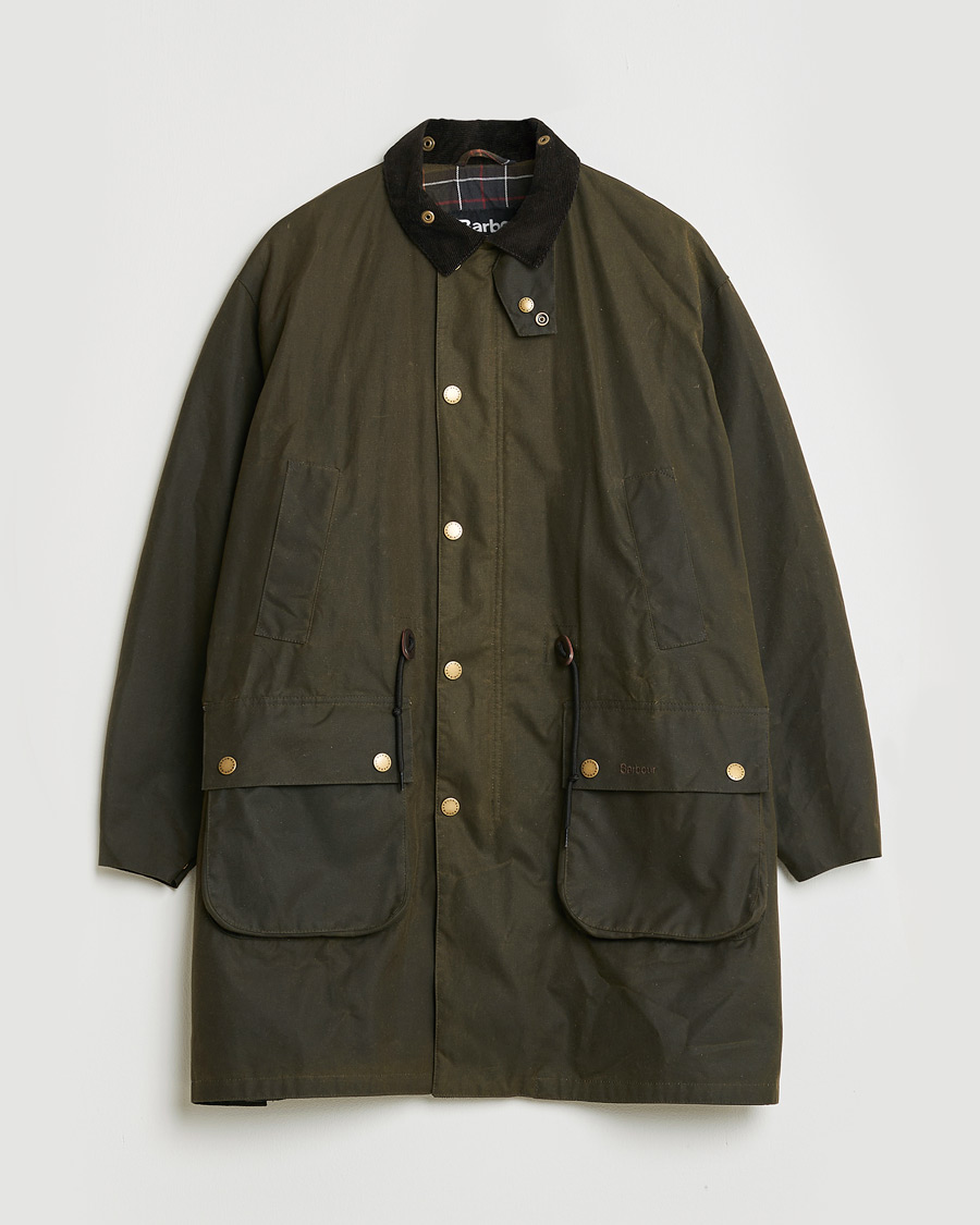 Hombres | Pre-owned Chaquetas | Pre-owned | Barbour Heritage Bedale Wax Trench Coat Olive M