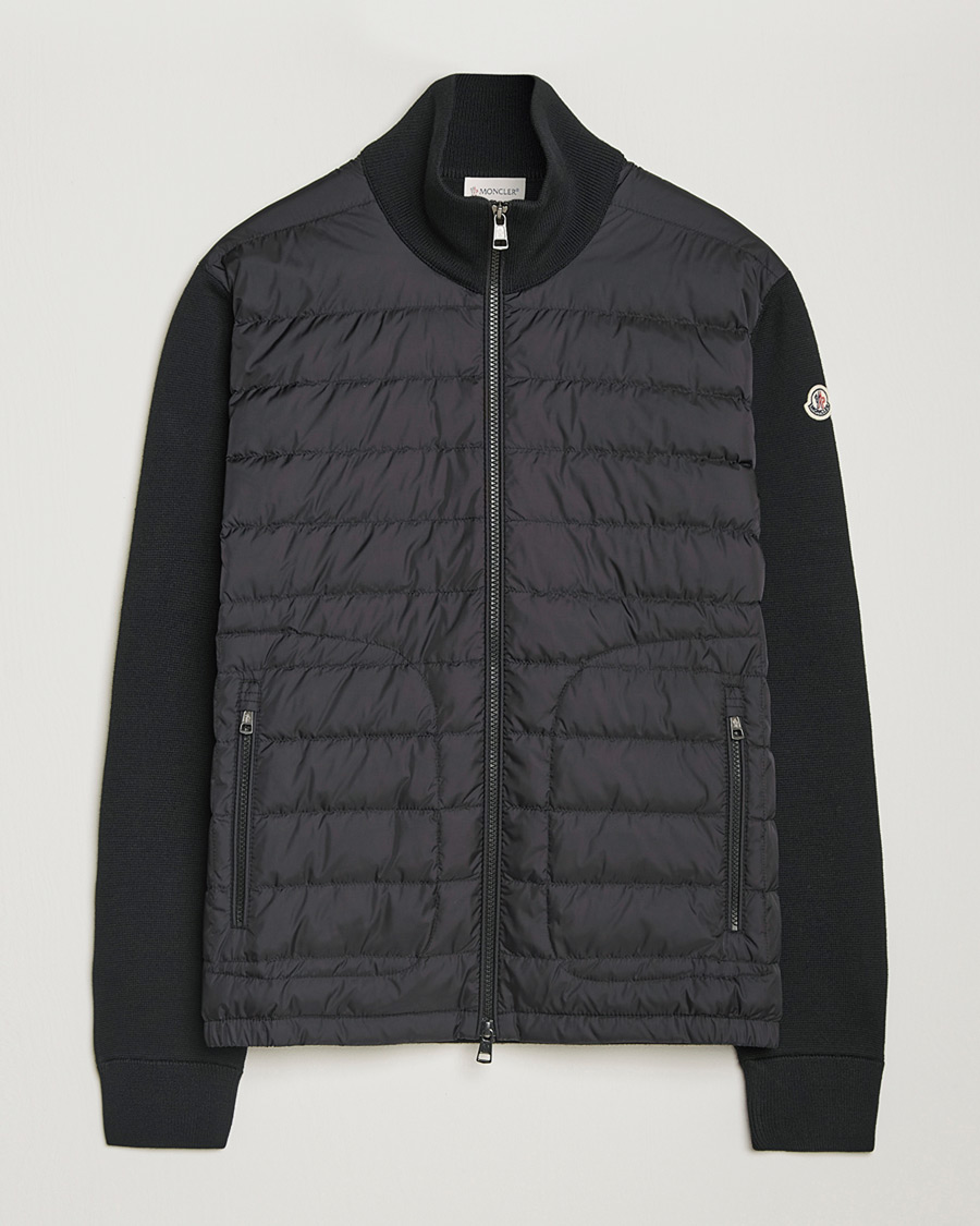 Hombres | Pre-owned Chaquetas | Pre-owned | Moncler Hybrid Zip Cardigan Black S