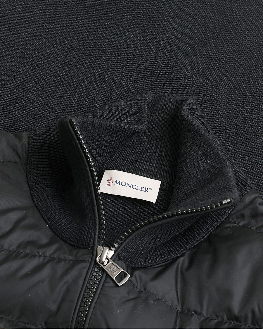 Hombres | Pre-owned Chaquetas | Pre-owned | Moncler Hybrid Zip Cardigan Black S