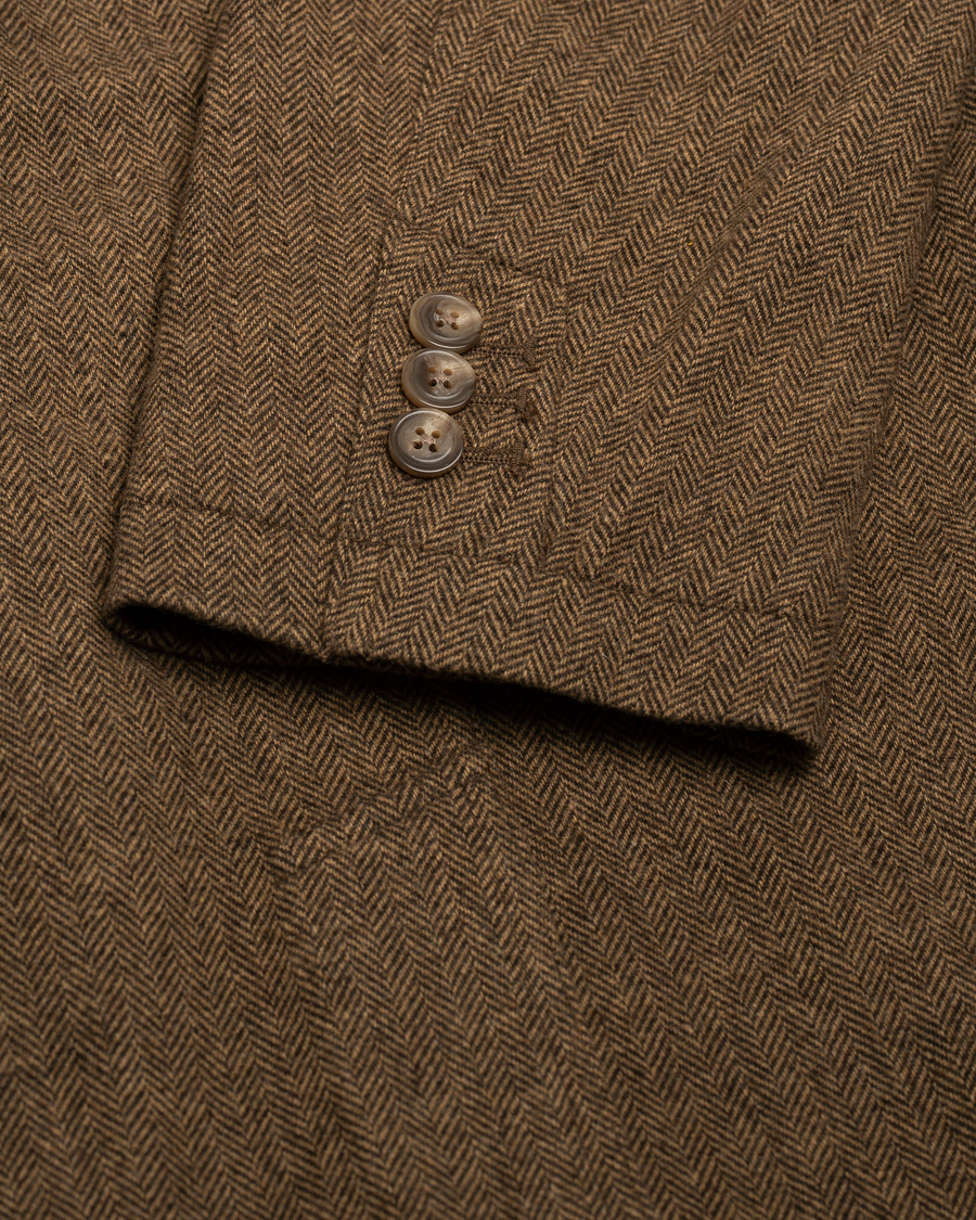 Hombres | Blazers | Pre-owned | Polo Ralph Lauren Classic Herringbone Sportcoat Brown/Tan