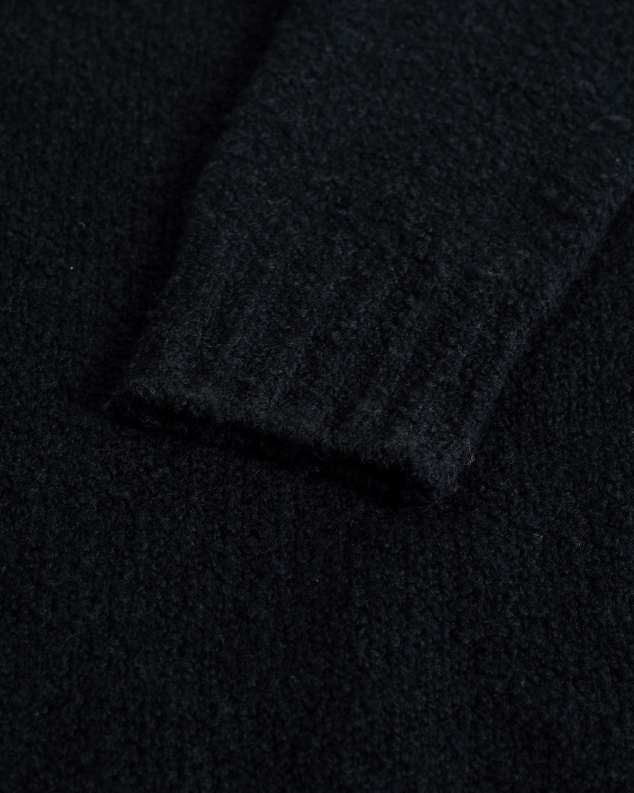 Hombres | Jerséis y prendas de punto | Pre-owned | Drumohr Wool Boucle Mock Neck Navy 48