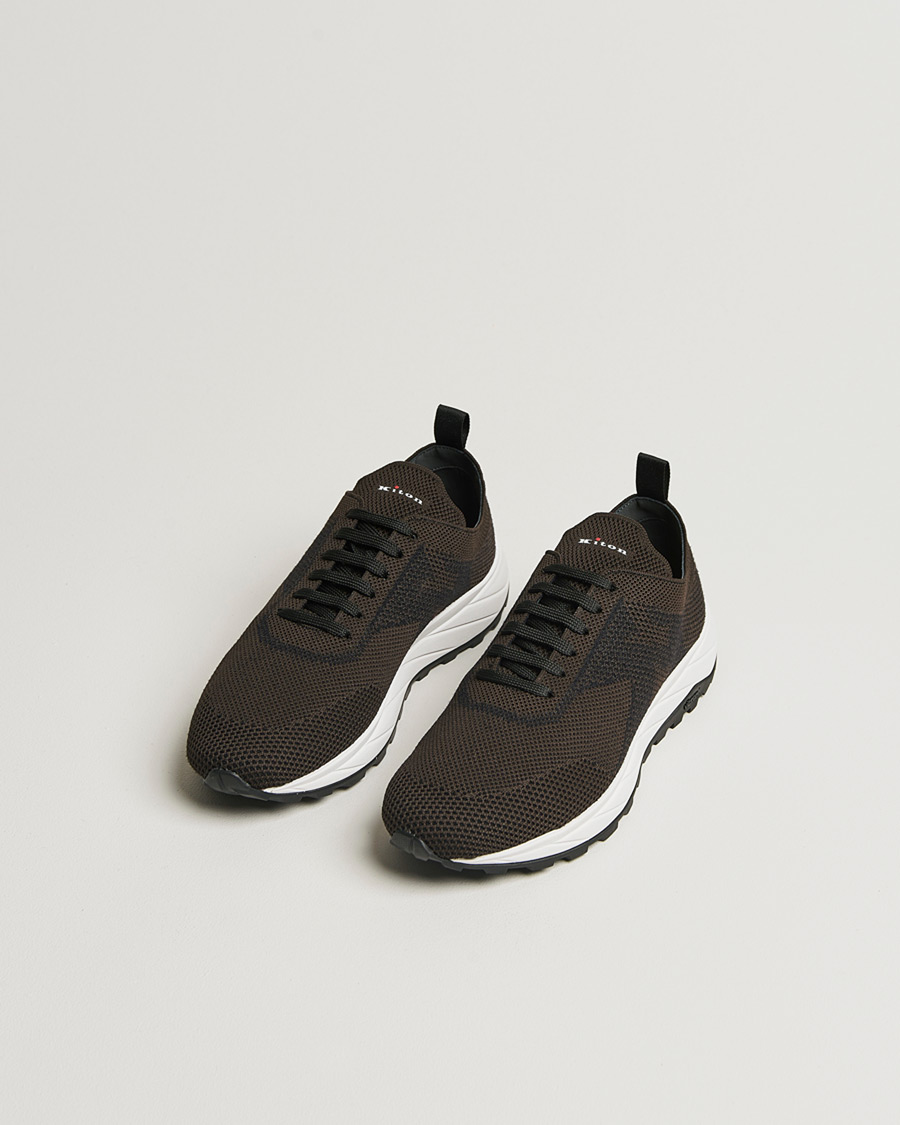 Hombres | Kiton Running Sneakers Dark Brown 43 | Pre-owned | Kiton Running Sneakers Dark Brown 43