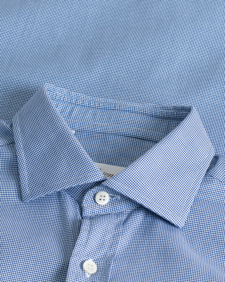Hombres | Camisas | Pre-owned | Brioni Slim Fit Micro Structure Dress Shirt Light Blue