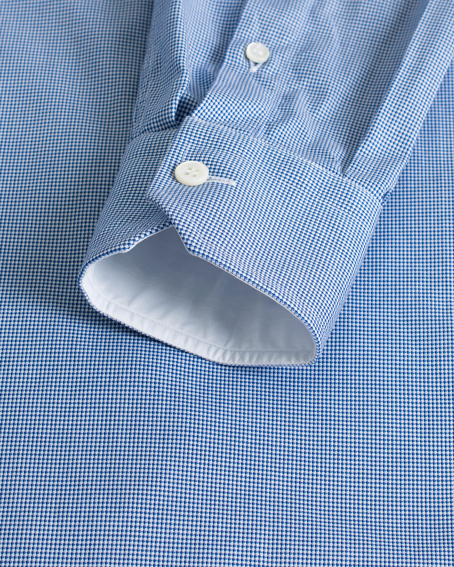 Hombres | Camisas | Pre-owned | Brioni Slim Fit Micro Structure Dress Shirt Light Blue