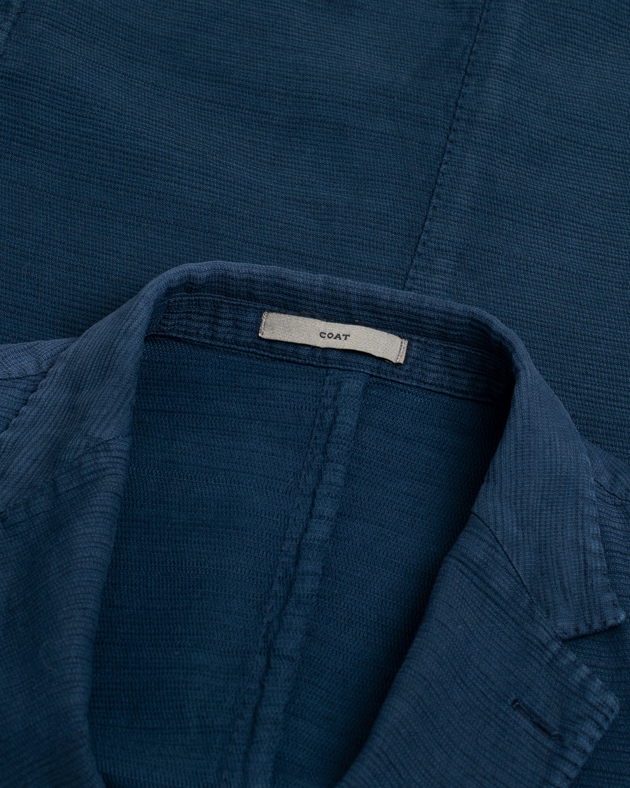 Hombres | Blazers | Pre-owned | Boglioli K Cotton/Linen Blazer Navy 54