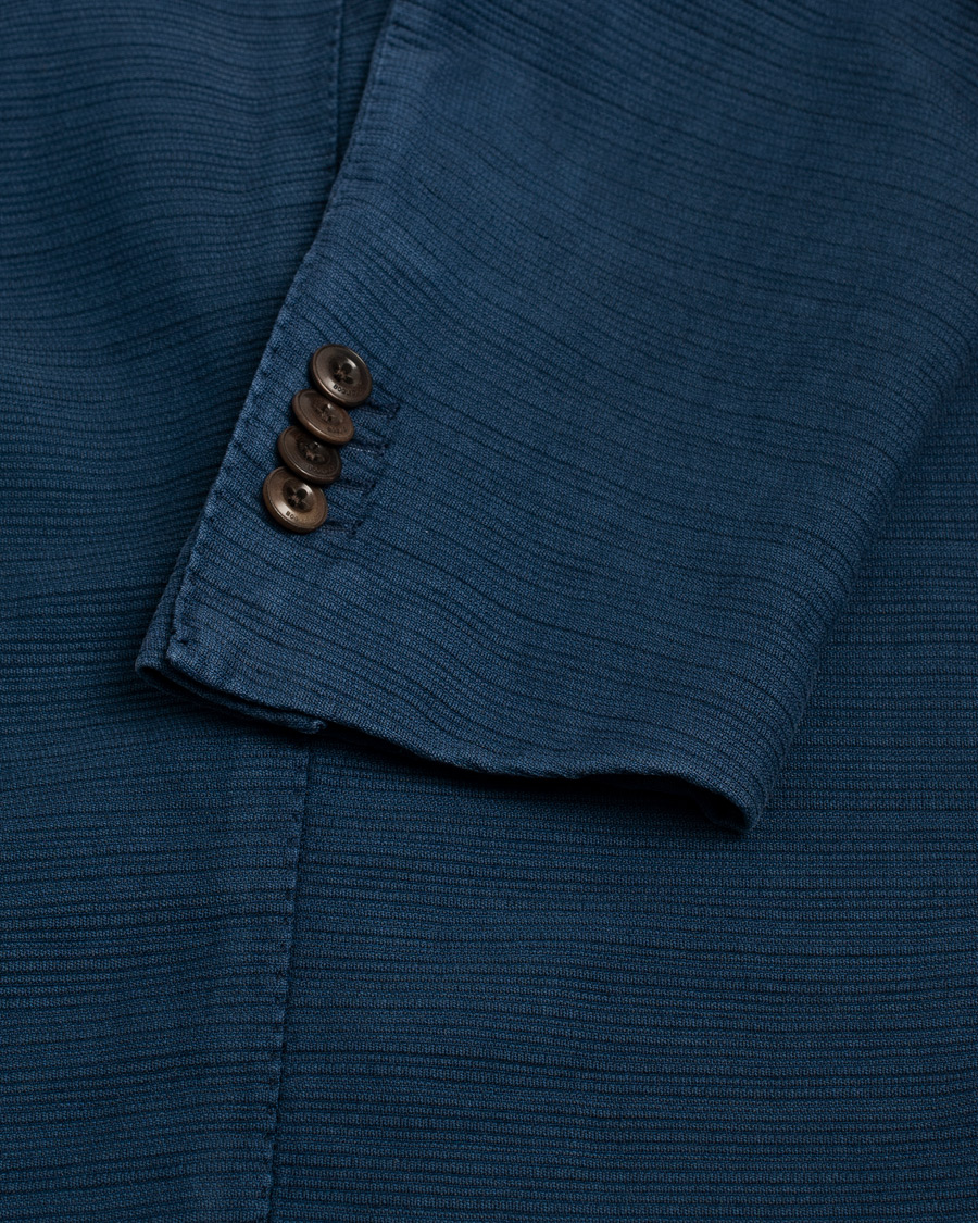 Hombres | Blazers | Pre-owned | Boglioli K Cotton/Linen Blazer Navy 54