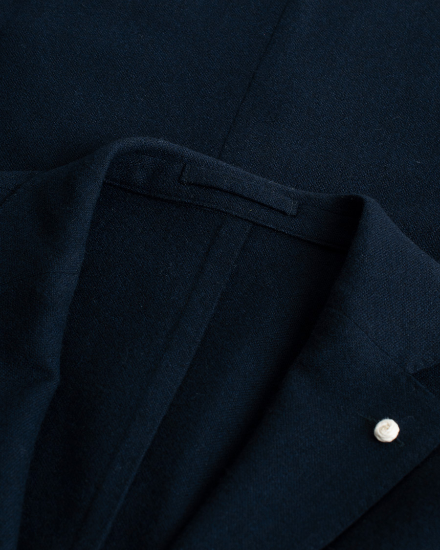 Hombres | Blazers | Pre-owned | Luigi Bianchi Mantova Navy Cashmere Blazer 50